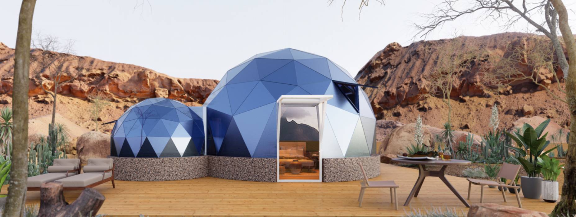 周至县球形智能光伏玻璃星空房